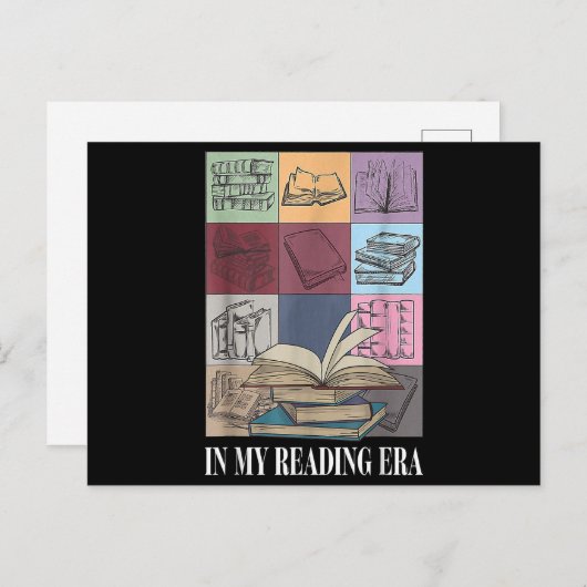In mijn leestijdperk boekenliefhebber feestdagenkaart (Voorkant / Achterkant)
