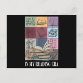 In mijn leestijdperk boekenliefhebber feestdagenkaart (Voorkant)