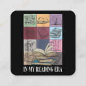 In mijn leestijdperk boekenliefhebber vierkante visitekaartje (Achterkant)