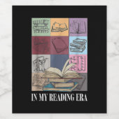 In mijn leestijdperk boekenliefhebber wijn etiket (Enkel label)
