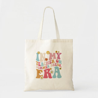 In mijn leraar op zomervakantie tijdperk grappige tote bag