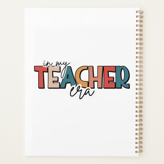 In mijn leraar tijdperk cadeau voor leraar planner (Achterkant)