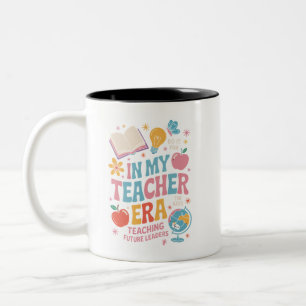 In Mijn Leraar Tijdperk Terug naar School Kleuters Tweekleurige Koffiemok