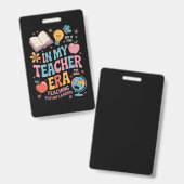 In Mijn Leraarstijd Terug naar School Kleuterschoo Badge (Voor- en achterkant)
