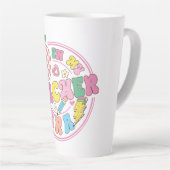 In mijn lerarentijd - een grillig feest latte mok (Rechterhoek)