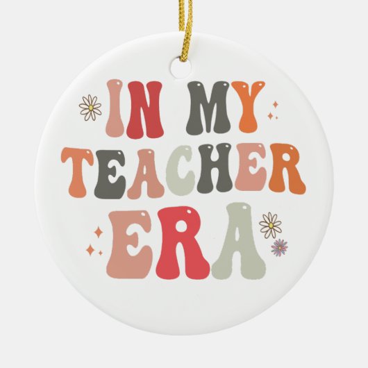 In mijn lerarentijd Funny Groovy terug naar school Keramisch Ornament (Voorkant)