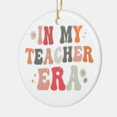 In mijn lerarentijd Funny Groovy terug naar school Keramisch Ornament (Links)