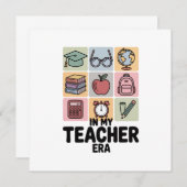 In mijn lerarentijd kleuterschool lerarenleven bedankkaart (Voorkant / Achterkant)