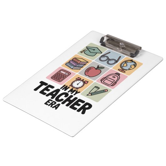 In mijn lerarentijd kleuterschool lerarenleven klembord (Gekanteld)