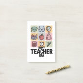 In mijn lerarentijd kleuterschool lerarenleven post-it® notes (Op bureau)