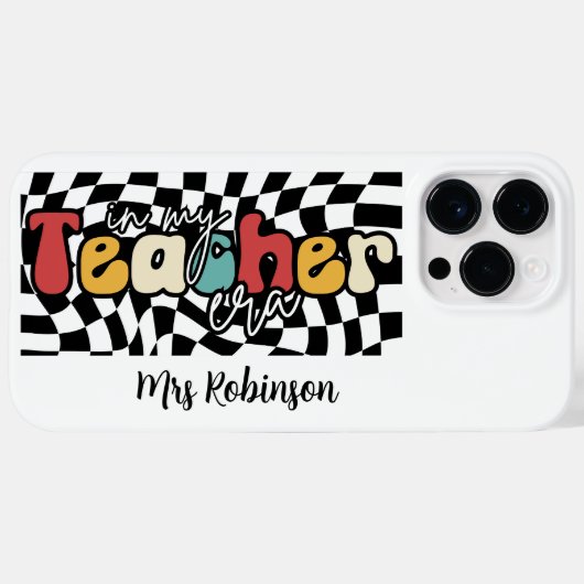 In mijn lerarentijd retro docent Case-Mate iPhone case (Achterkant (horizontaal))