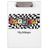 In mijn lerarentijd retro docent klembord (Voorkant)