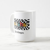 In mijn lerarentijd retro docent koffiemok (Voorkant links)