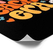 In mijn lerarentijdperk Groovy Eerste dag van scho Poster (Hoek)