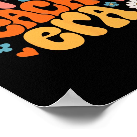 In mijn lerarentijdperk Groovy Eerste dag van scho Poster (Hoek)