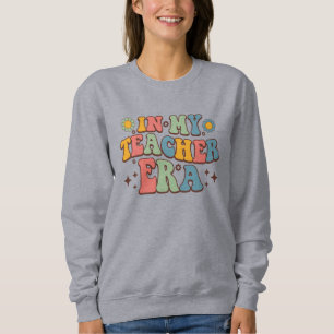 In mijn lerarentijdperk Groovy Lettering Trui