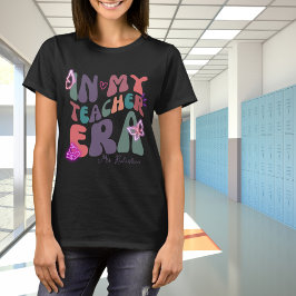 In mijn lerarentijdperk neon nostalgie t-shirt