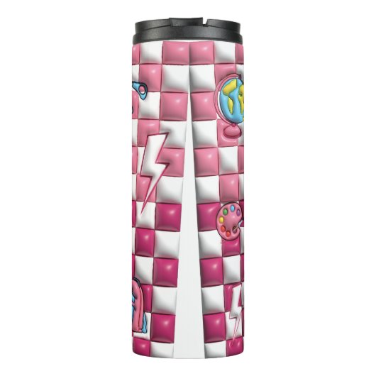 In mijn lerarentijdperk Puffy Bubble 3D Tumbler Thermosbeker (Achterkant)