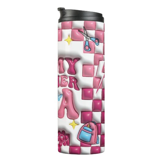 In mijn lerarentijdperk Puffy Bubble 3D Tumbler Thermosbeker (Geroteerd rechts)