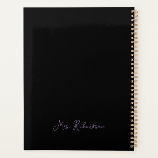 In mijn lerarentijdperk retro neon planner (Achterkant)