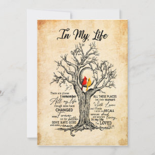 In mijn leven Ik herinner me al mijn hele leven Kaart