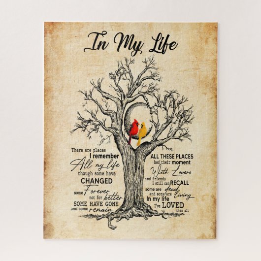 In mijn leven |Ik herinner me al mijn hele leven Legpuzzel (Verticaal)