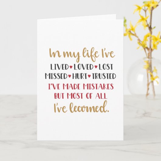 In mijn leven kaart (Gele Bloem)