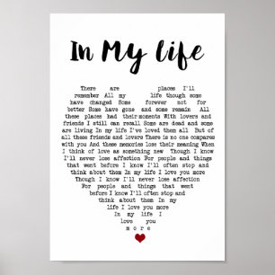 In mijn levensmuur staat een Lyric Heart Print