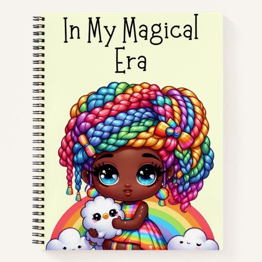 In mijn magische tijdperk - Schattigee gele Chibi Notitieboek (Voorkant)