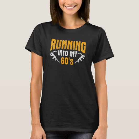 In mijn marathonbaan van 60 jaar t-shirt (Voorkant)