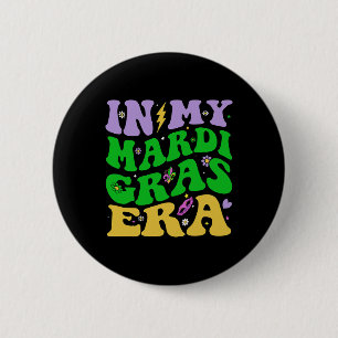In mijn Mardi Gras Era Festival Retro Carnaval Hol Ronde Button 5,7 Cm
