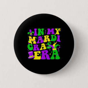 In mijn Mardi Gras Era-festival Retro Carnaval Vak Ronde Button 5,7 Cm