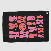 In Mijn Meisje Mam Era Retro Groovy Moederdag Golfhanddoek (Horizontaal)