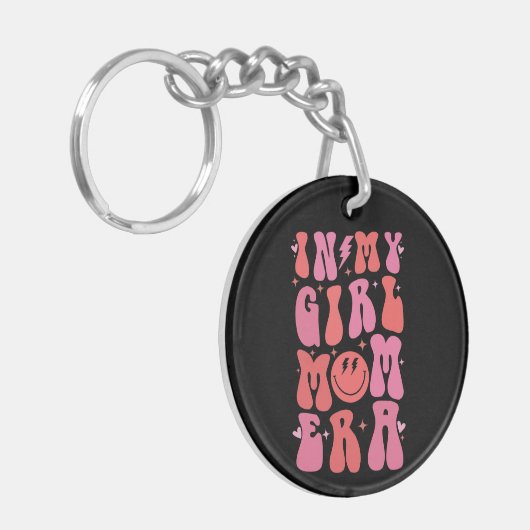 In Mijn Meisje Mam Era Retro Groovy Moederdag Sleutelhanger (Voorkant Links)