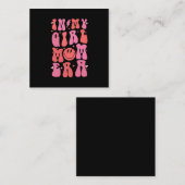 In Mijn Meisje Mam Era Retro Groovy Moederdag Vierkante Visitekaartje (Voorkant / Achterkant)