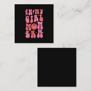 In Mijn Meisje Mam Era Retro Groovy Moederdag Vierkante Visitekaartje