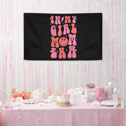 In Mijn Meisje Moeder Tijdperk Retro Groovy Moeder Spandoek (Feest)