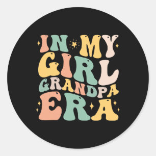 In mijn meisje opa tijdperk grappige opa geschenke ronde sticker