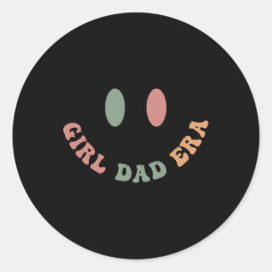 In Mijn Meisje Tijdperk Papa Funny Vaderdag Mannen Ronde Sticker