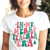 In mijn Merry Teacher tijdperk Retro Kerstmis Tri-Blend Shirt