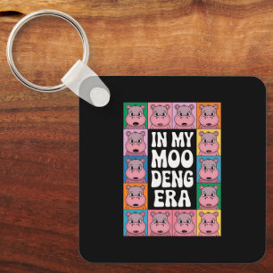 In Mijn Moo Deng Tijdperk Moo Deng Nijlpaard Liefh Sleutelhanger