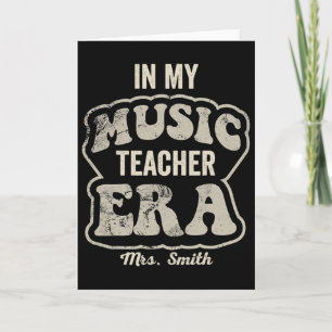 In Mijn Muziekleraar Tijdperk Mevrouw Smith Retro Kaart