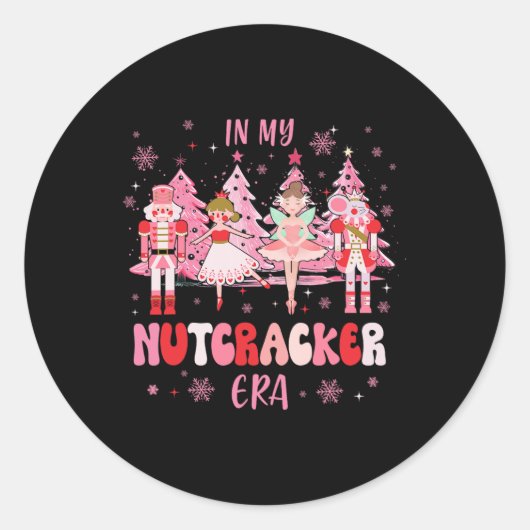 In Mijn Notenkraker tijdperk Kerstmis Notenkraker  Ronde Sticker (Voorkant)