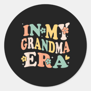 In mijn oma tijdperk grappig sarcastisch groovy re ronde sticker