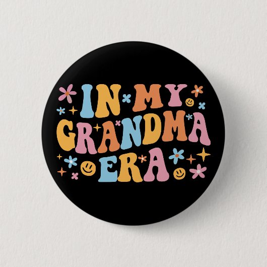 In mijn oma-tijdperk ronde button 5,7 cm (Voorkant)