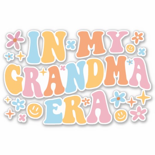 In mijn oma-tijdperk sticker (Voorkant)
