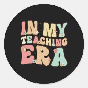 In mijn onderwijstijdperk Cool Teacher Appreciatio Ronde Sticker