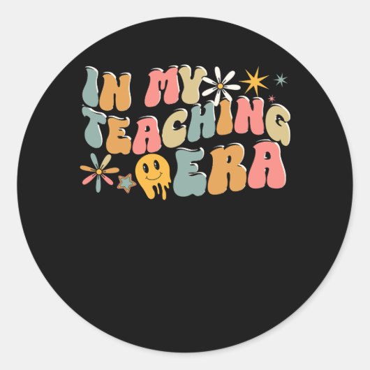 In mijn onderwijstijdperk staat het testen van ret ronde sticker (Voorkant)