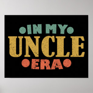 In mijn oom tijdperk retro  Vaderdag familie Poster