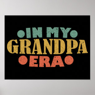 In mijn opa tijdperk retro Vaderdag Poster